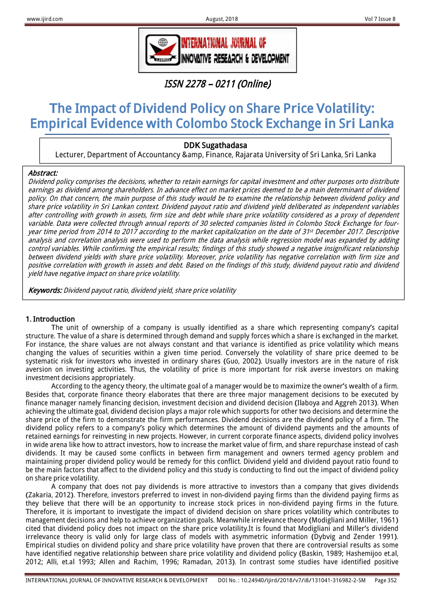 research paper on share prices