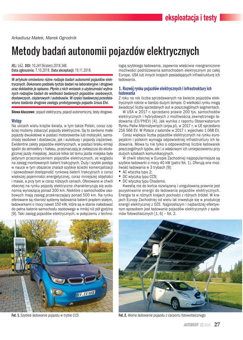 (PDF) Test methods for autonomy of electric vehicles