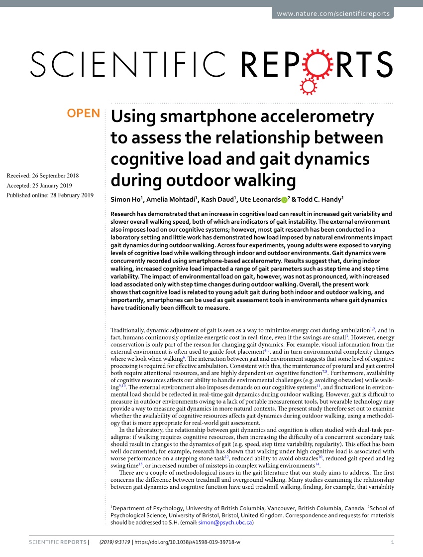 PDF) Using smartphone accelerometry to assess the relationship ...