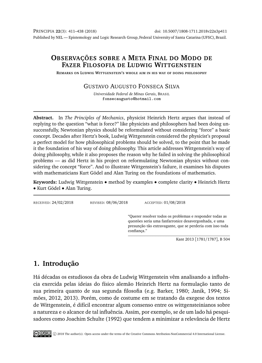 PDF) Filosofia da Linguagem e da Lógica (Philosophy of Language and  Philosophy of Logic, in Portuguese)