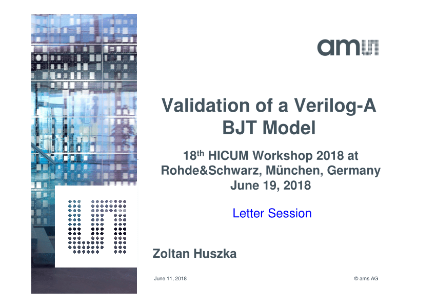 Pdf Validation Of A Verilog A Bjt Model Validation Of A Verilog A Bjt Model