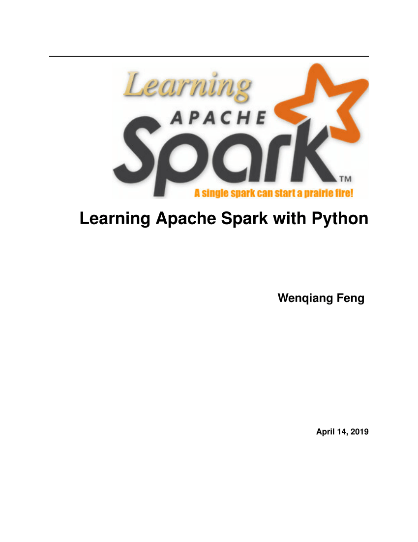 Machine learning hot sale with pyspark pdf