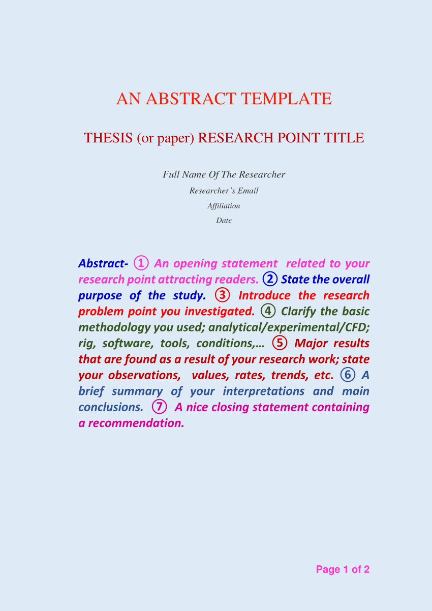 thesis abstract sample pdf