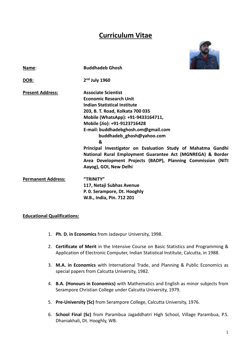 (PDF) Curriculum Vitae