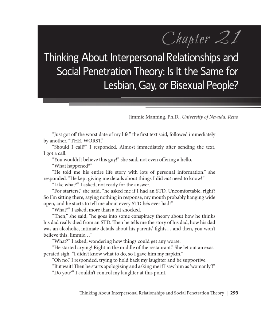 social penetration theory pdf