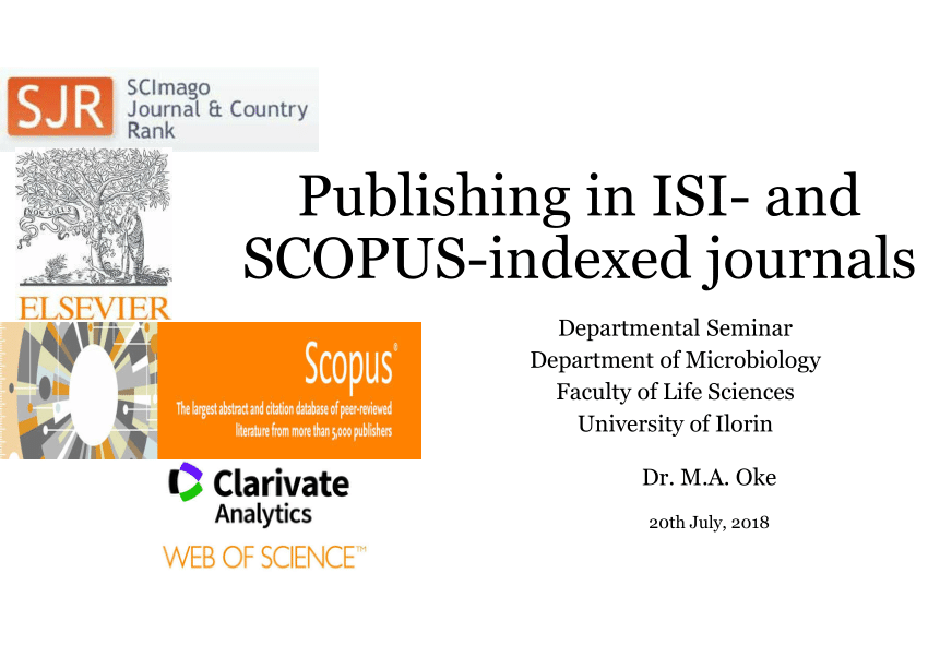 (PDF) Publishing in ISIand SCOPUSindexed journals