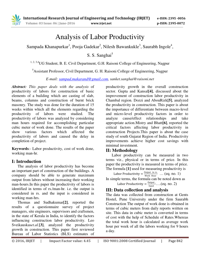 research articles for labor