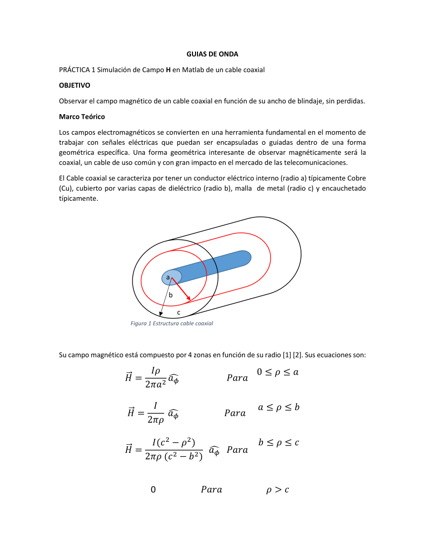 PDF) PRÁCTICA 1 Simulación H en coaxial