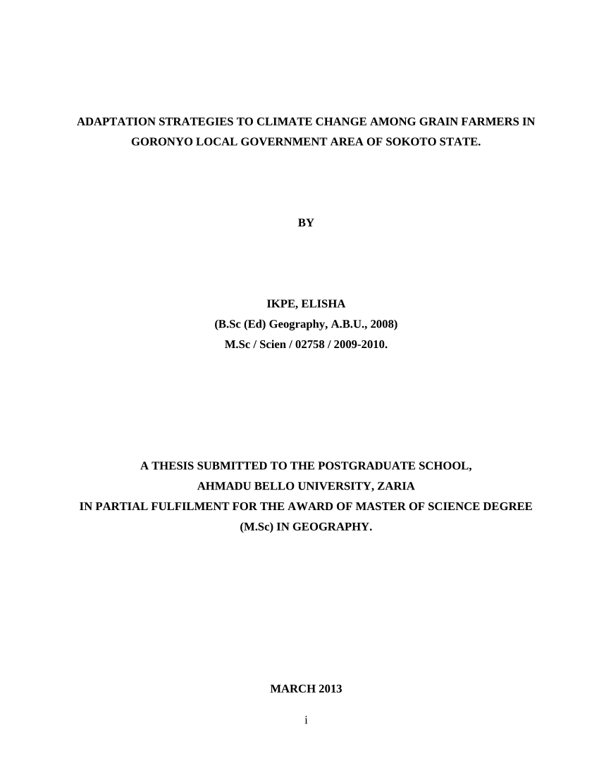msc thesis introduction