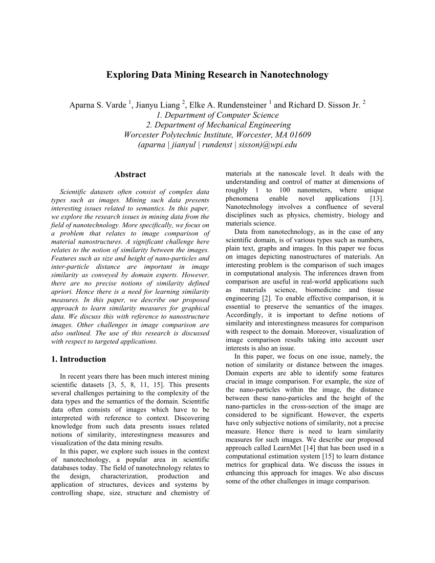 data mining research paper in computer science