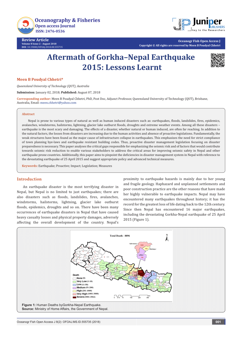 nepal earthquake 2015 case study pdf