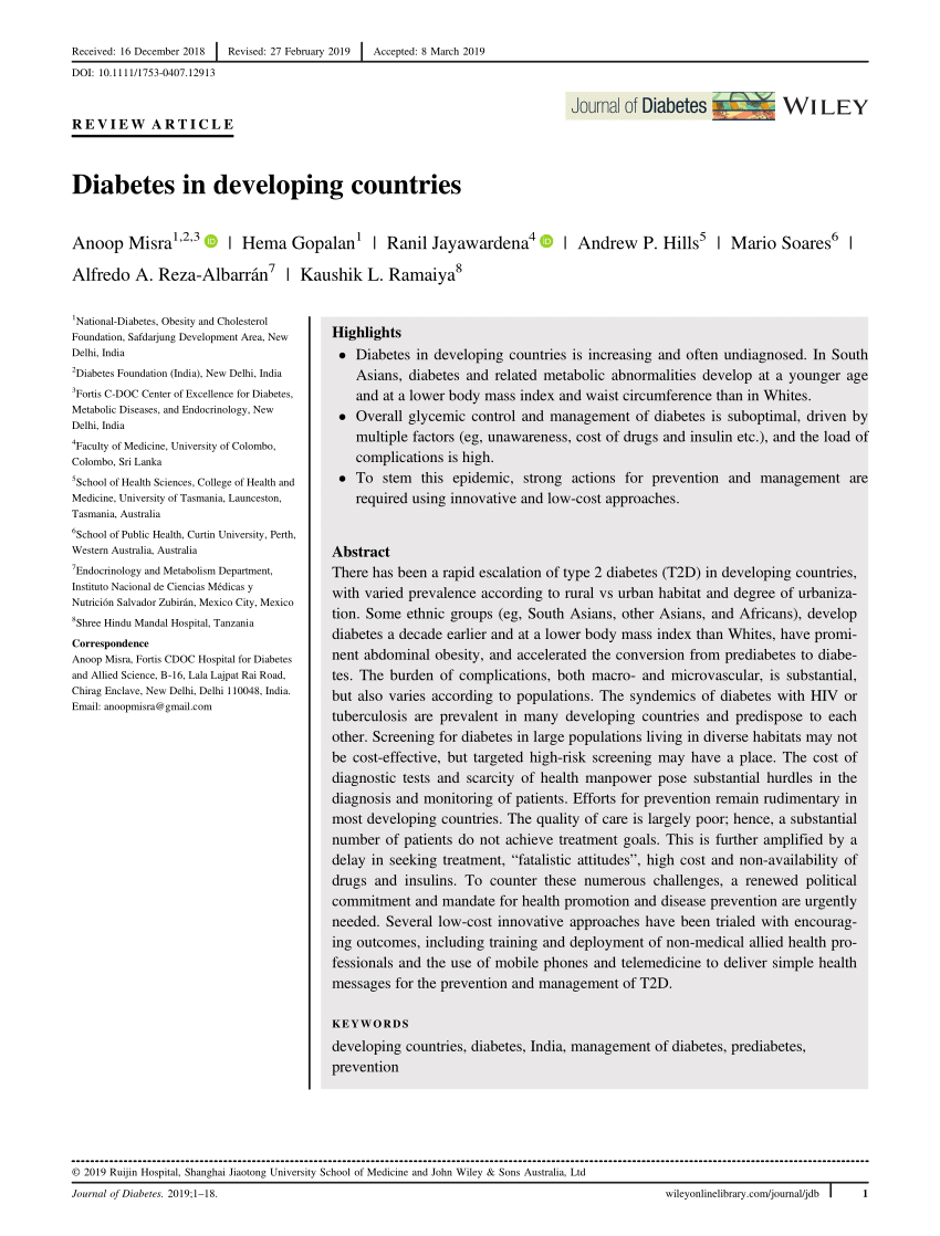 international journal of diabetes in developing countries