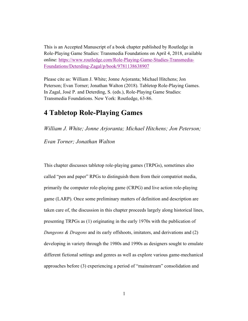 PDF) Teaching English Using Table-top Role-playing Games