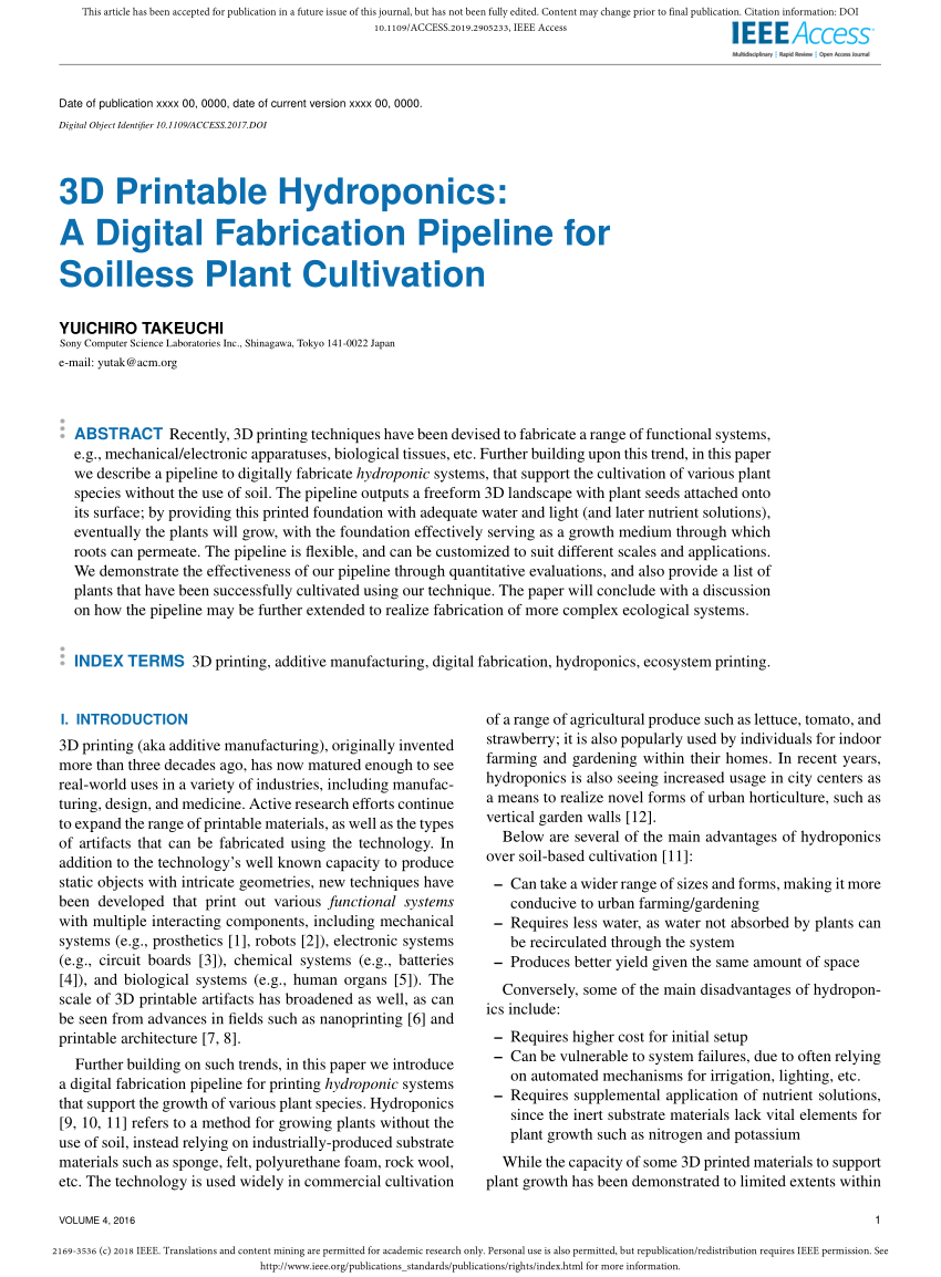 PDF] 3D Printable Hydroponics: A Digital Fabrication Pipeline for
