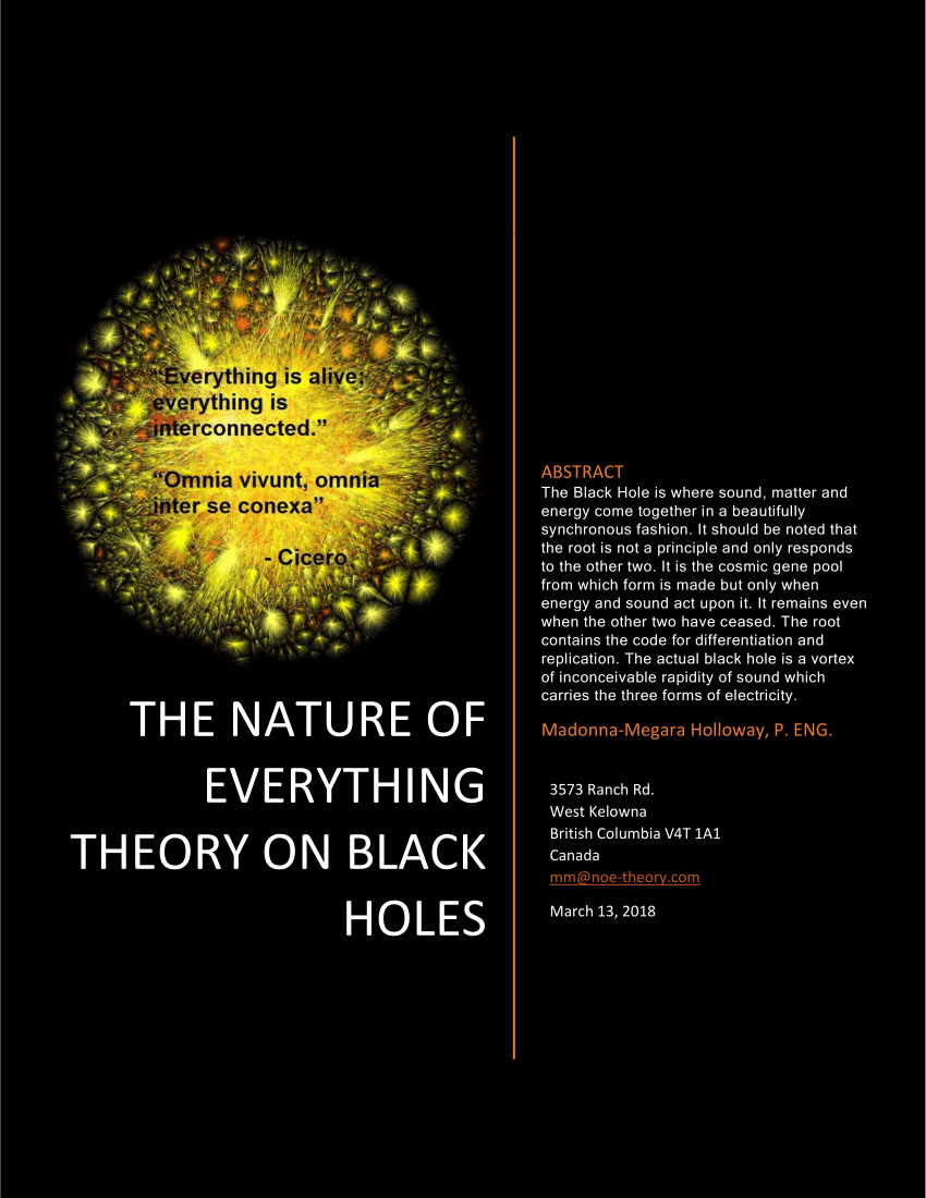 research essay on black holes