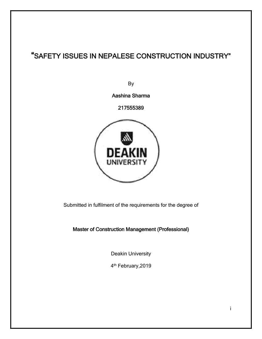 construction safety dissertation