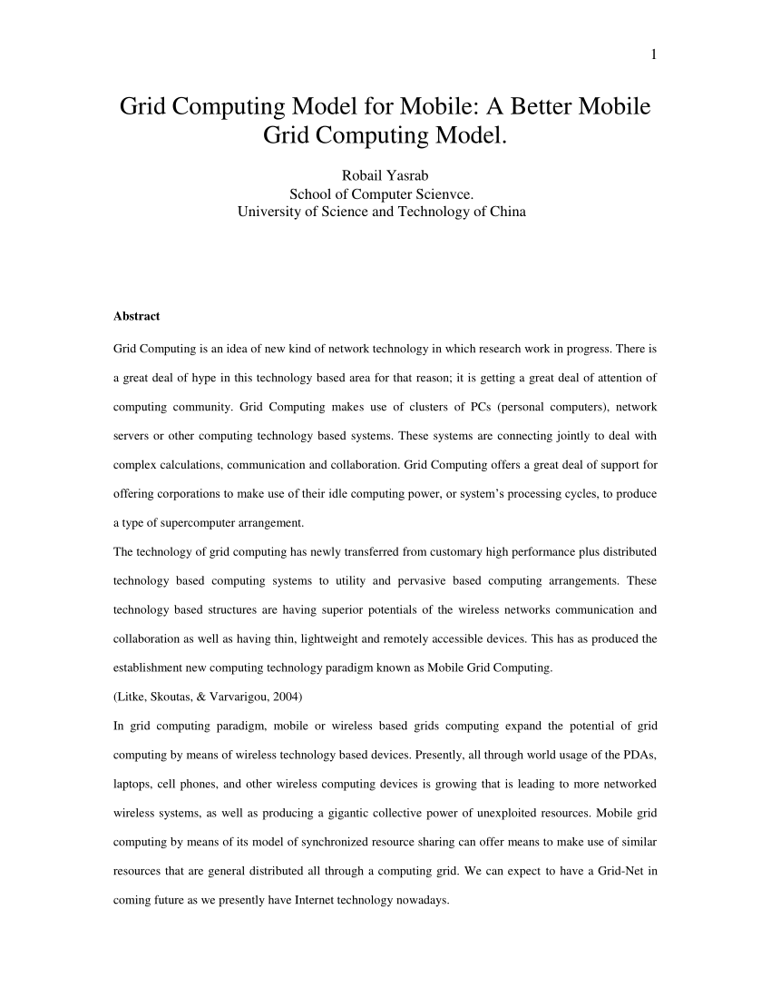 grid computing research paper