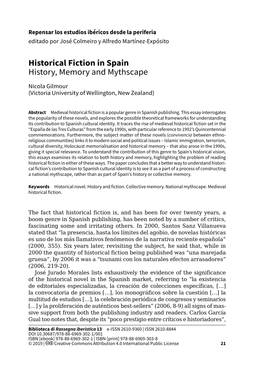 PDF) Spain: The boom of fiction set in the past
