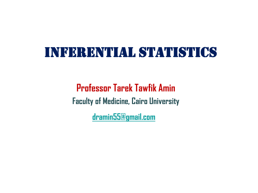 Pdf Inferential Statistics