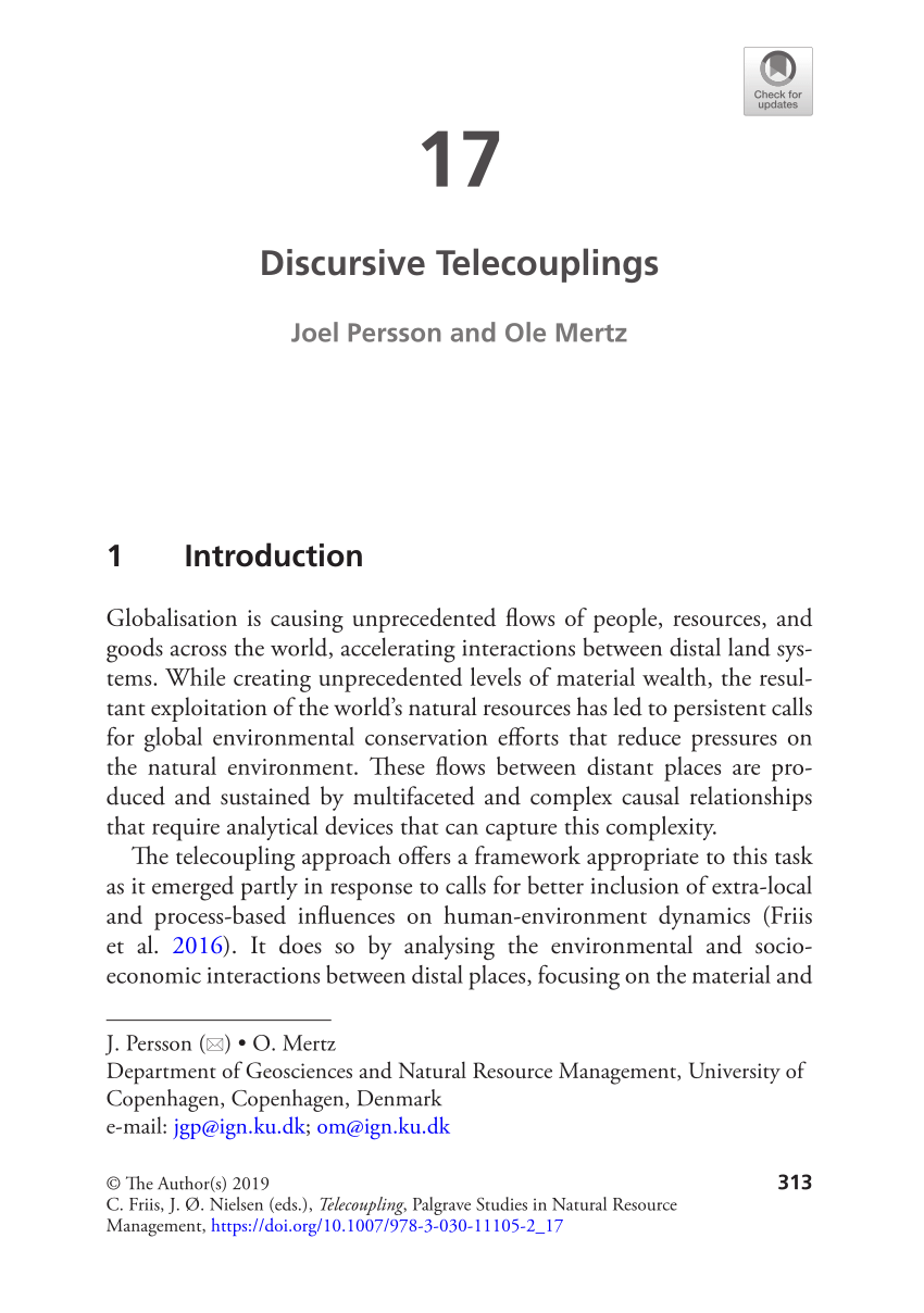 Pdf Discursive Telecouplings