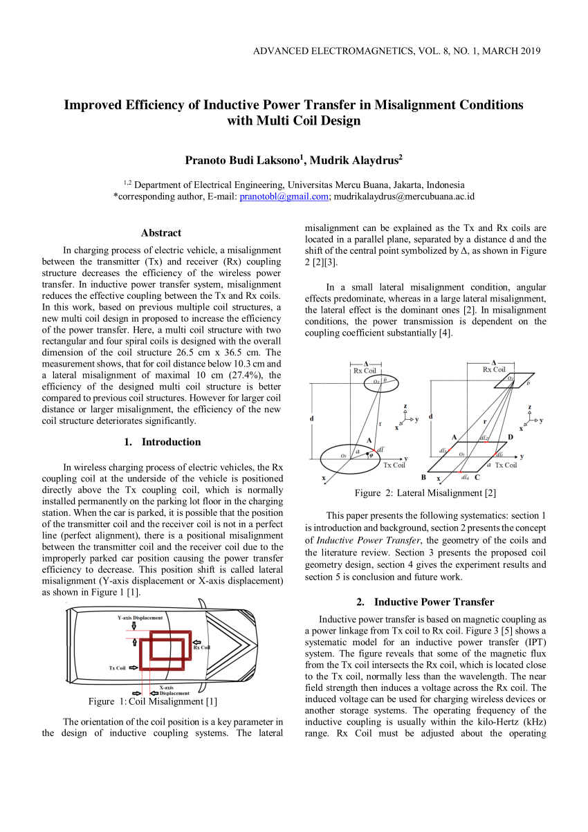 PDF) Improved Efficiency of Inductive Power Transfer in