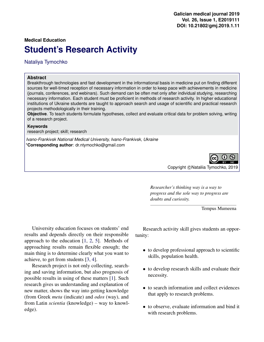 research activities for students pdf