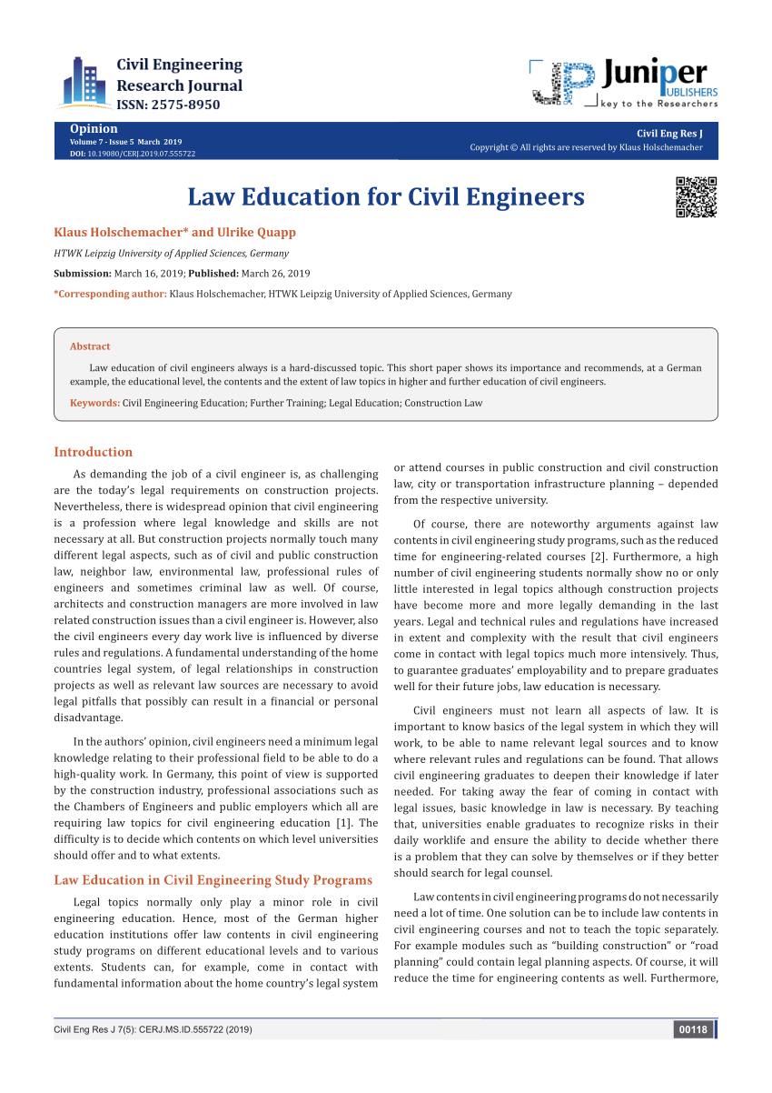 research study about civil engineering