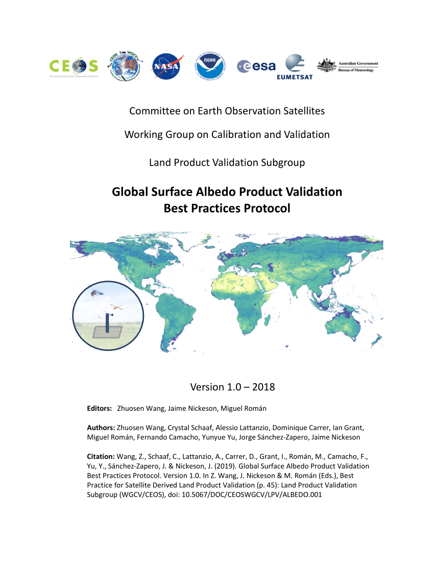 (PDF) Global Surface Albedo Product Validation Best Practices