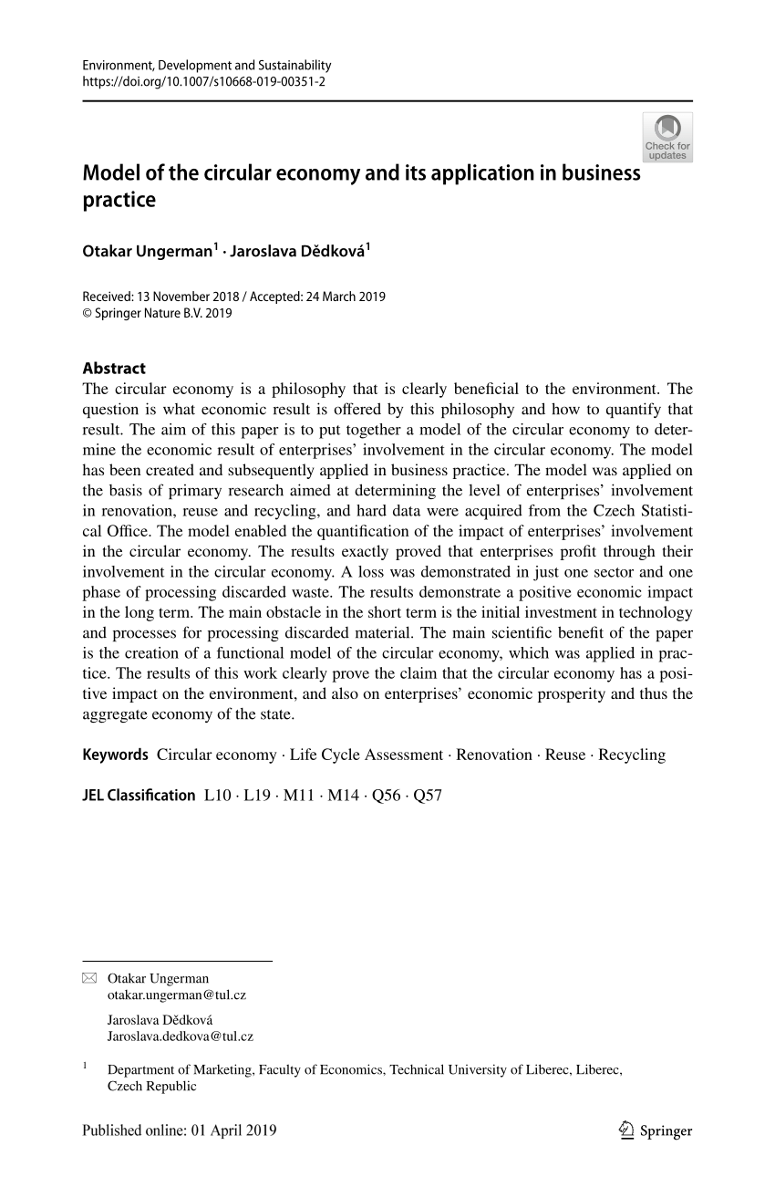 research proposal on circular economy