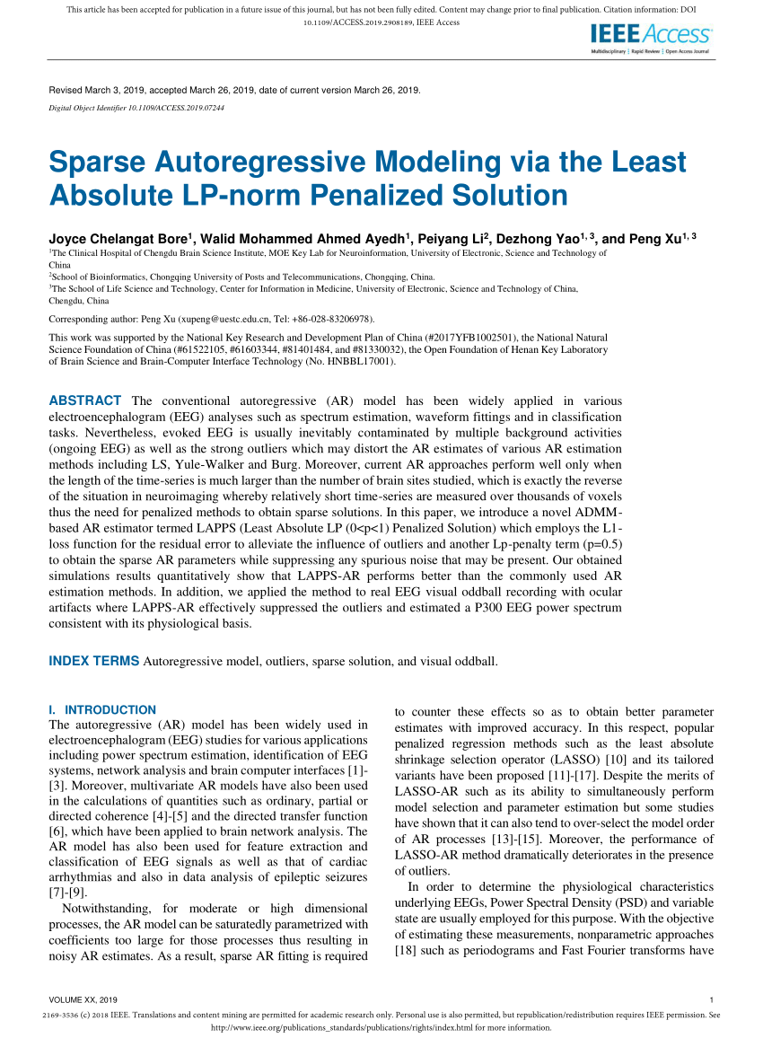 autoregressive process modeling via the lasso procedure