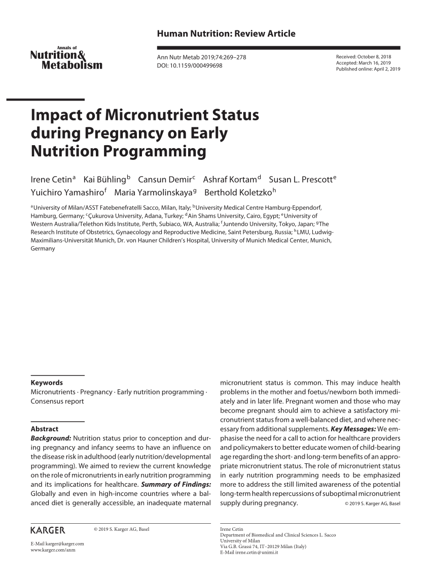 Pre-pregnancy micronutrient supplementation may be crucial to maternal  health while expecting: RCT