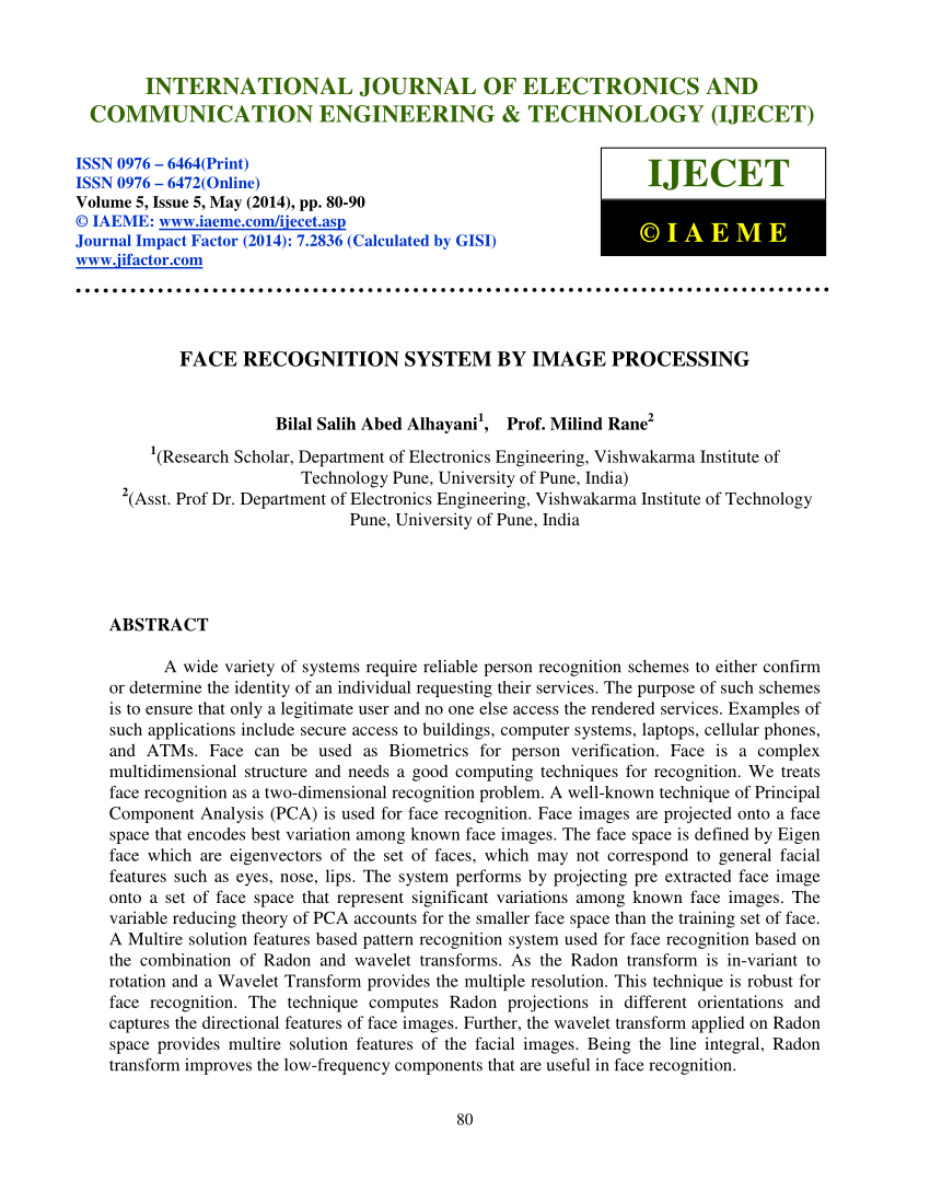 thesis on face recognition system pdf