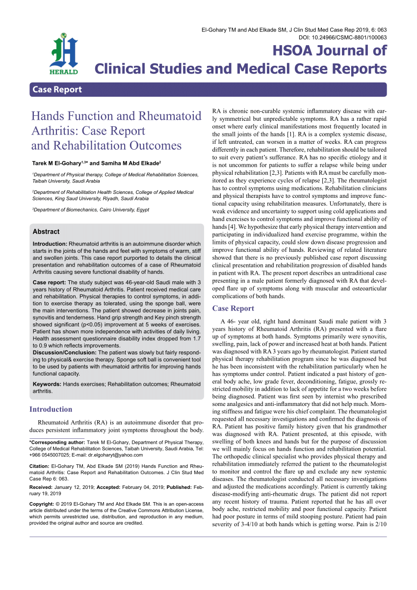 rheumatoid arthritis research paper for thesis work