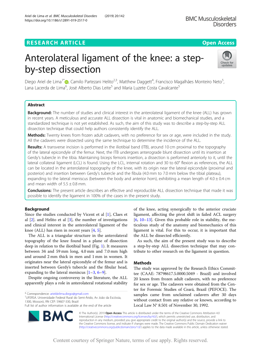 Antegrade dissection of the ITB. a ITB dissection until its