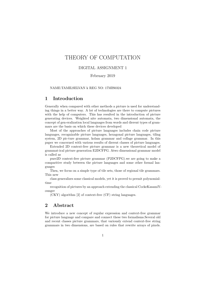 research papers on theory of computation