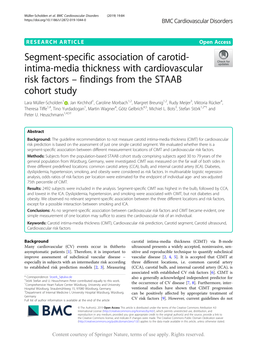 (PDF) Segment-specific association of carotid-intima-media ...
