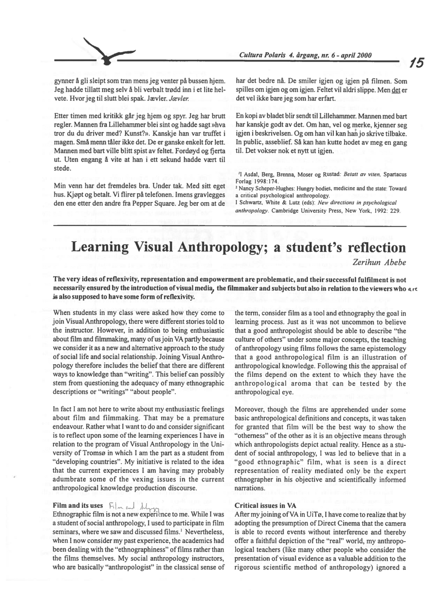 dissertation on visual anthropology