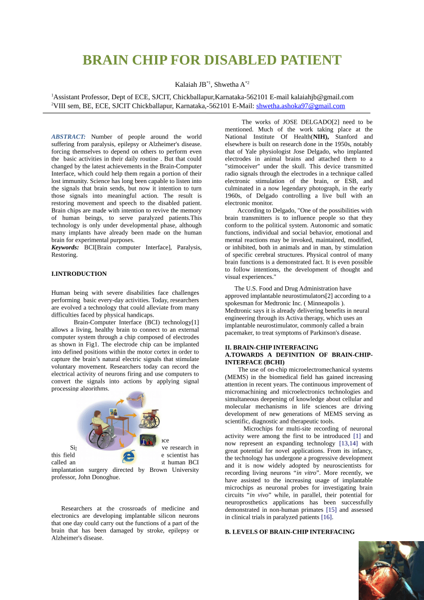 (PDF) BRAIN CHIP FOR DISABLED PATIENT