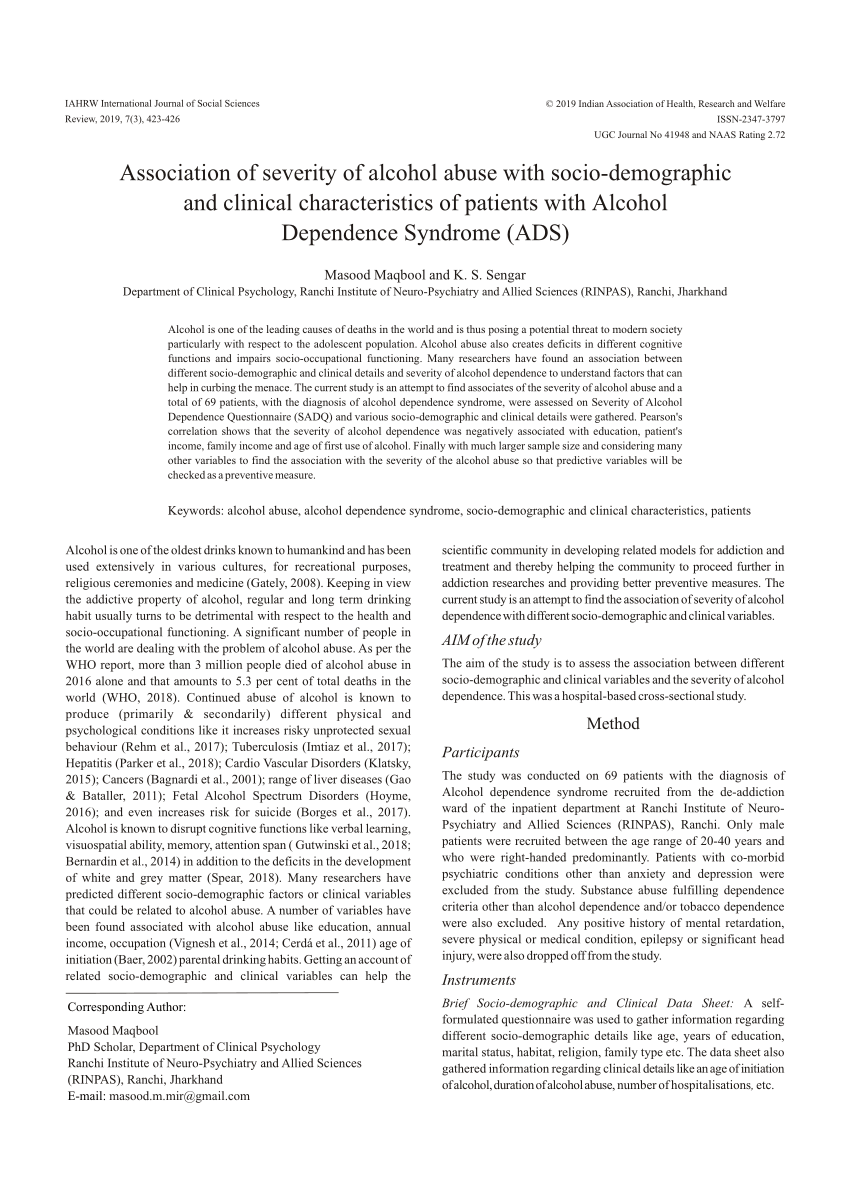 pdf-association-of-severity-of-alcohol-abuse-with-socio-demographic-and-clinical