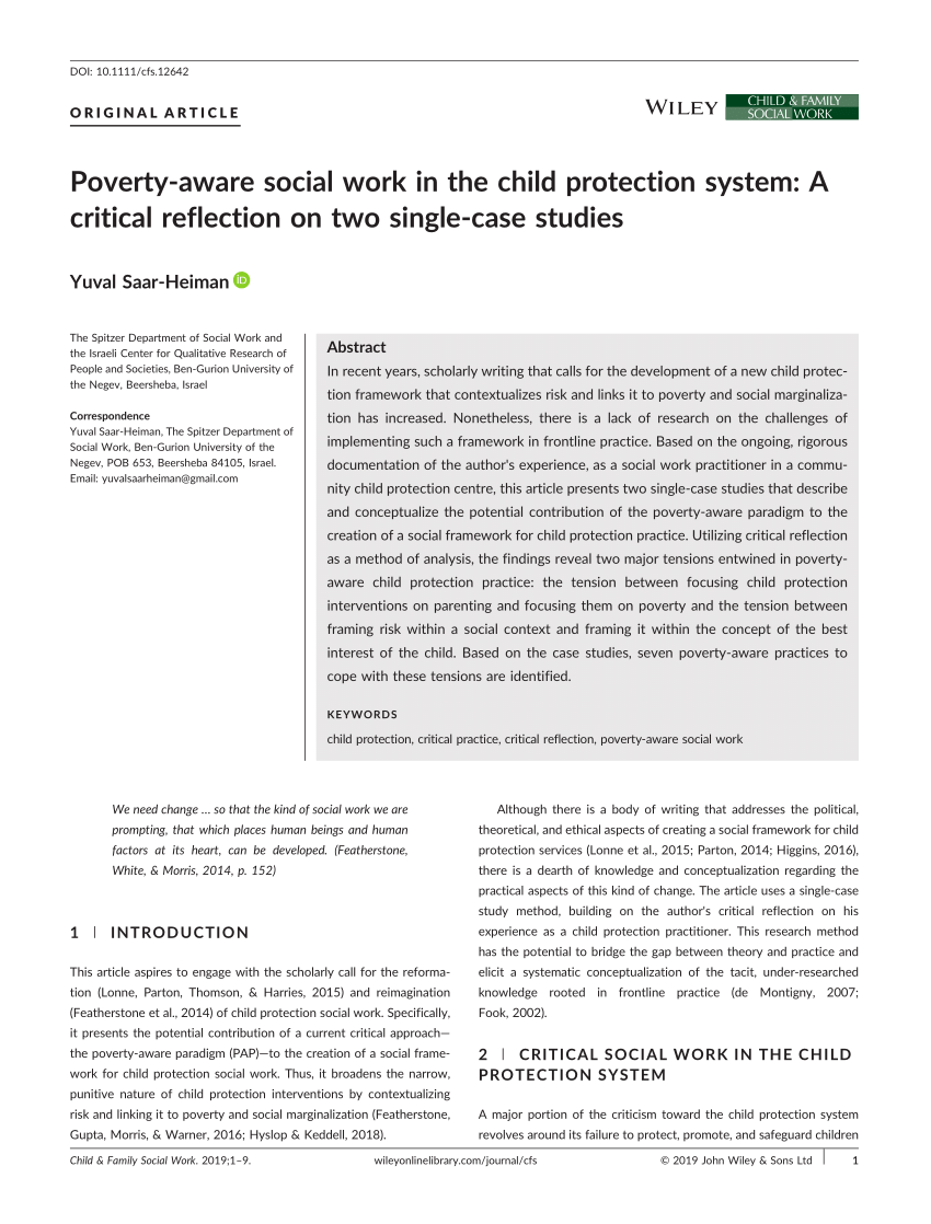 social work research on poverty