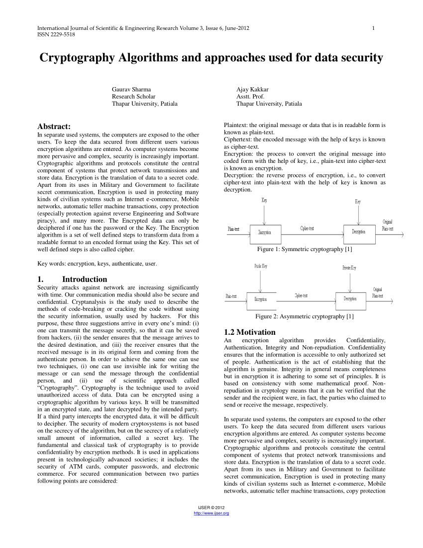 research article about cryptography