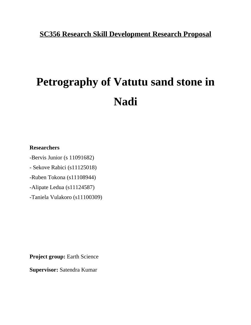 Pdf Petrography Of Vatutu Sand Stone In Nadi