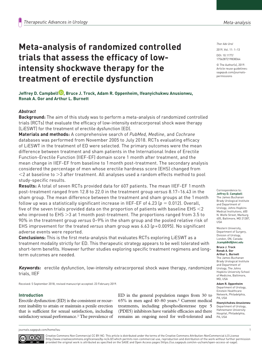 PDF Meta analysis of randomized controlled trials that assess the