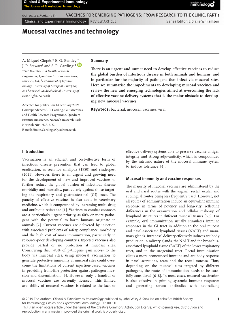 minimal jord Cataract PDF) Mucosal vaccines and technology