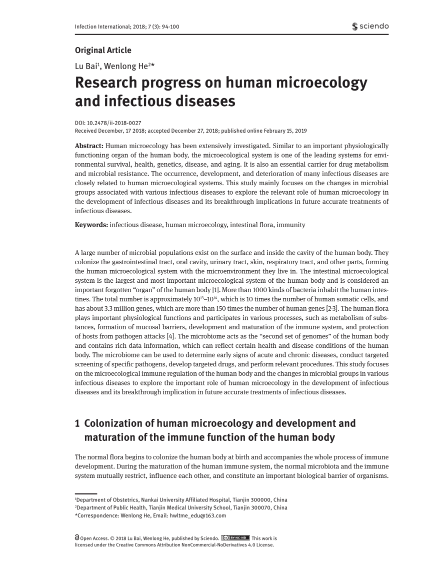 human infectious disease research paper