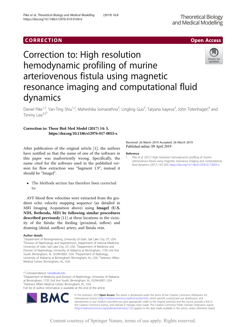 PDF) Correction to: High resolution hemodynamic profiling of