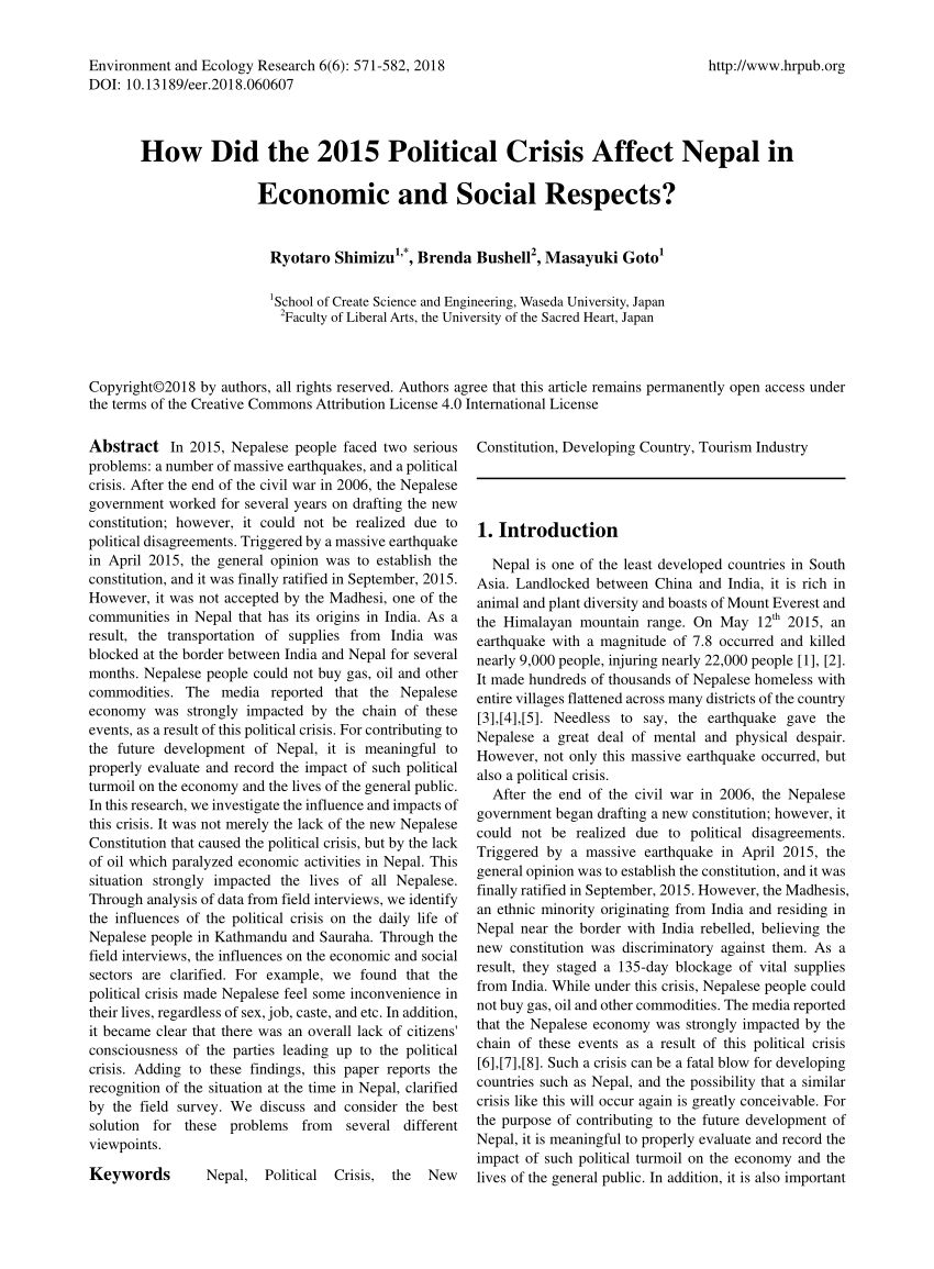 essay about economic crisis in nepal