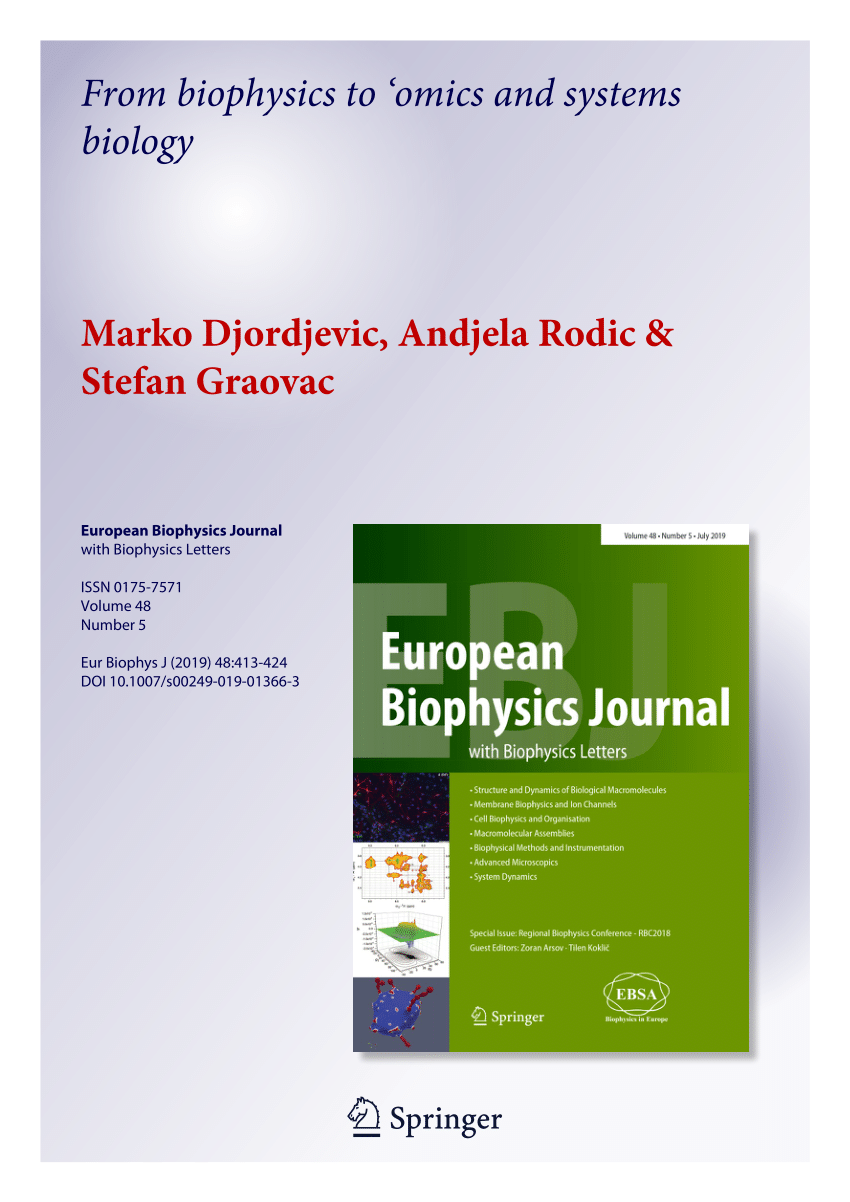 Issue: Biophysical Journal