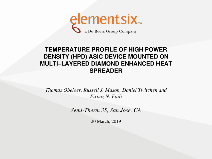 (PDF) TEMPERATURE PROFILE OF HIGH POWER DENSITY (HPD) ASIC ...