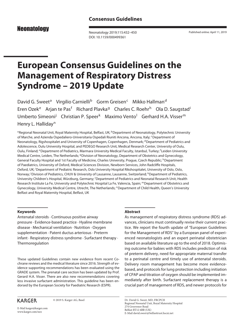 PDF) European Consensus Guidelines on the Management of ...